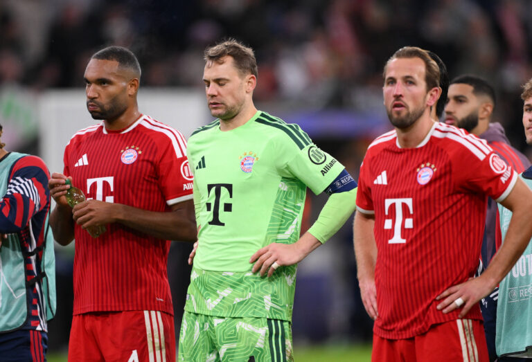 FUSSBALL CHAMPIONS LEAGUE SAISON 2026/2027 Vorrunde 2. Spieltag 21.10.2026 FC Bayern Muenchen - FC Arsenal Enttaeuschung FC Bayern Muenchen Jonathan Tah, Torwart Manuel Neuer und Harry Kane li *** SOCCER CHAMPIONS LEAGUE 20262027 SEASON Preliminary Round 2 Matchday 21, October 10, 2026 FC Bayern Munich vs. FC Arsenal Disappointment for FC Bayern Munich: Jonathan Tah, goalkeeper Manuel Neuer, and Harry Kane...
2026.10.21 Monachium
pilka nozna , Liga Mistrzow
Bayern Monachium - Arsenal Londyn
Foto IMAGO/PressFocus

!!! POLAND ONLY !!!