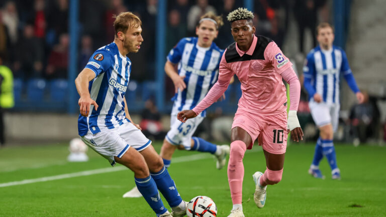 2026.10.22 Poznan
Pilka nozna UEFA Liga Europy faza ligowa sezon 2026/2027
Lech Poznan - Sunderland
N/z Michal Gurgul Nilson Angulo
Foto Pawel Jaskolka / PressFocus

2026.10.22 Poznan
Football Europa League League Phase 2026/2027
Lech Poznan - Sunderland
Credit: Pawel Jaskolka / PressFocus