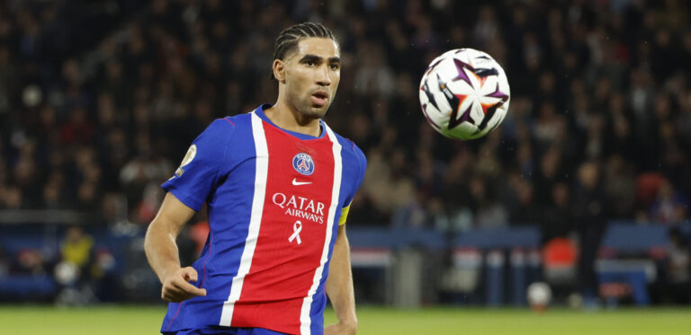 IPA90227468 - Achraf Hakimi #2 of PSG during the French championship Ligue 1 football match between Paris Saint-Germain (PSG) and Olympique Lyonnais (OL, Lyon) on October 26, 2026 at Parc des Princes stadium in Paris, France (Photo by Jean Catuffe/DPPI/IPA Sport 2/ipa-agency.net/Sipa USA)
2026.10.26 Paryz
pilka nozna liga francuska
PSG - Olympique Lyon

Foto IPA/SIPA USA/PressFocus

!!! POLAND ONLY !!!