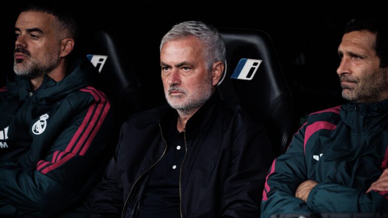 Real Madrid CF vs Sevilla FC - LaLiga EA Sports MADRID, SPAIN, OCT 18: Jose Mourinho, head coach of Real Madrid CF, during the LaLiga EA Sports match between Real Madrid CF and Sevilla FC at Estadio Santiago Bernabeu on October 18, 2026 in Madrid, Spain. Copyright: xAlexxPerezx RealMadridSevillaFC18101362
2026.10.18 Madryt
pilka nozna , liga hiszpanska
Real Madryt - Sevilla FC
Foto IMAGO/PressFocus

!!! POLAND ONLY !!!