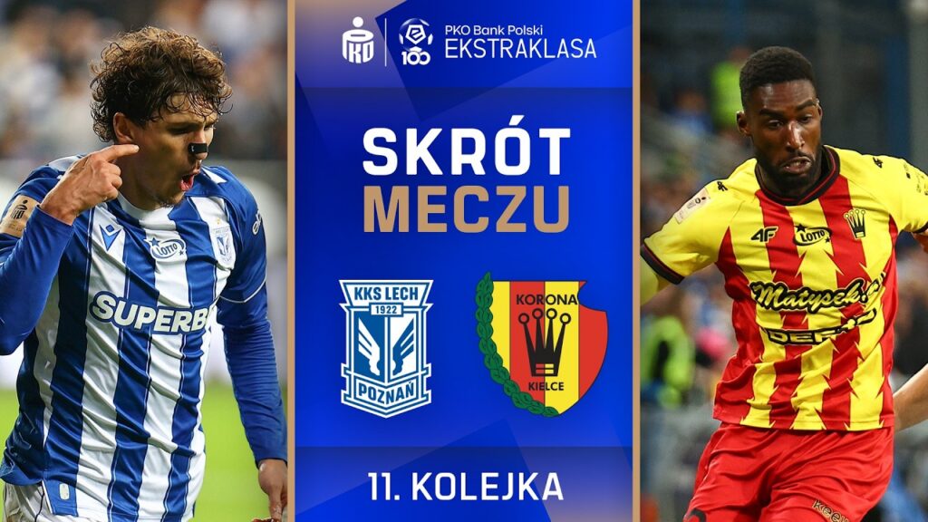 SKRÓT MECZU: Lech Poznań 6:1 Korona Kielce