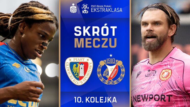 SKRÓT MECZU: Piast Gliwice 2:1 Widzew Łódź