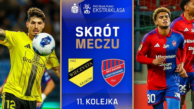 SKRÓT MECZU: Wieczysta Kraków 1:2 Raków Częstochowa